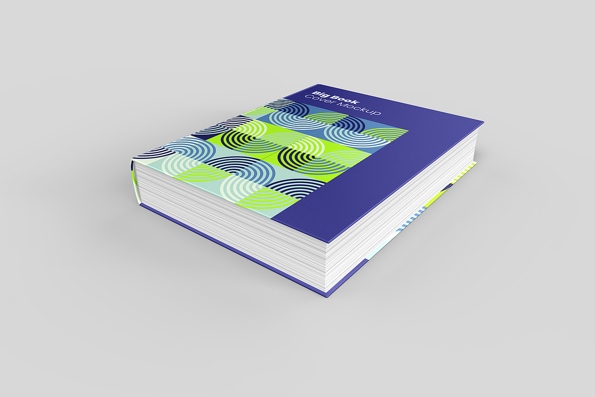 Big Book Cover Mockup - 11 Views, a Books & Magazine Mockup by Illusiongraphic (Photo 9 of 26)