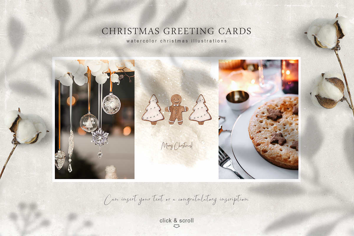 Sweet watercolor christmas., a Decorative Illustration by BrushArtDesigns (Photo 3 of 5)