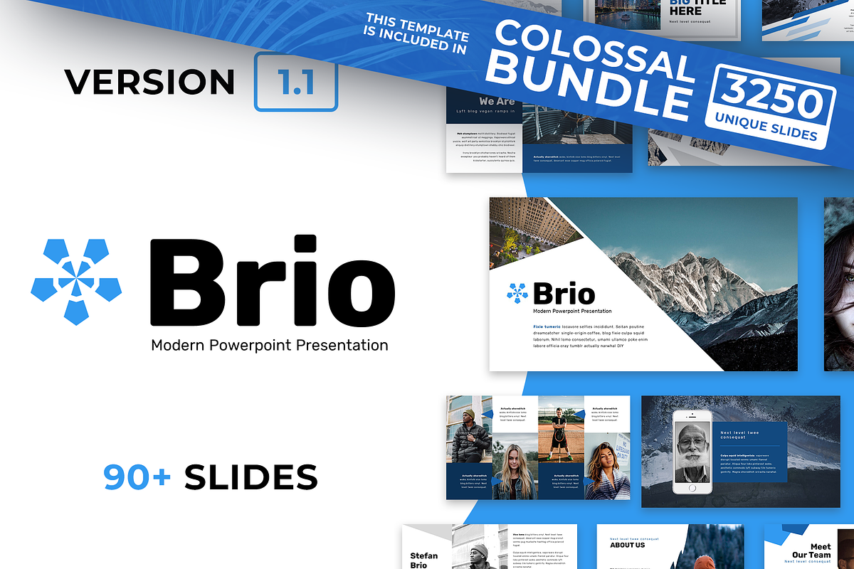 Brio Business Powerpoint Template, a Presentation Template by Reshapely (Photo 1 of 15)