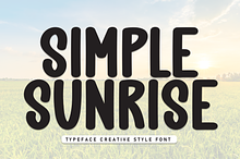 Simple Sunrise | Script Font