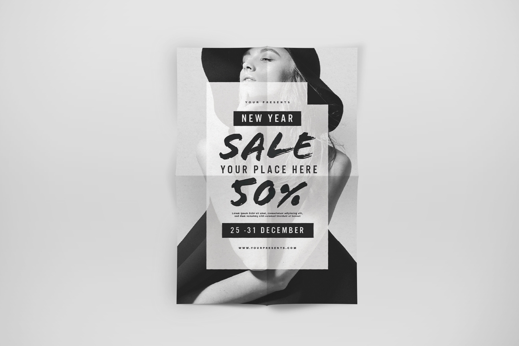 New Year Sale Flyer by Lilyshop  Creative Market