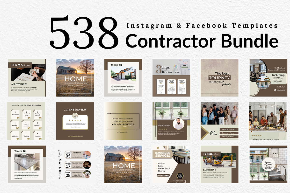Contractor Social Media Content Post, a Social Media Template by gooddogcreativeco (Photo 1 of 7)