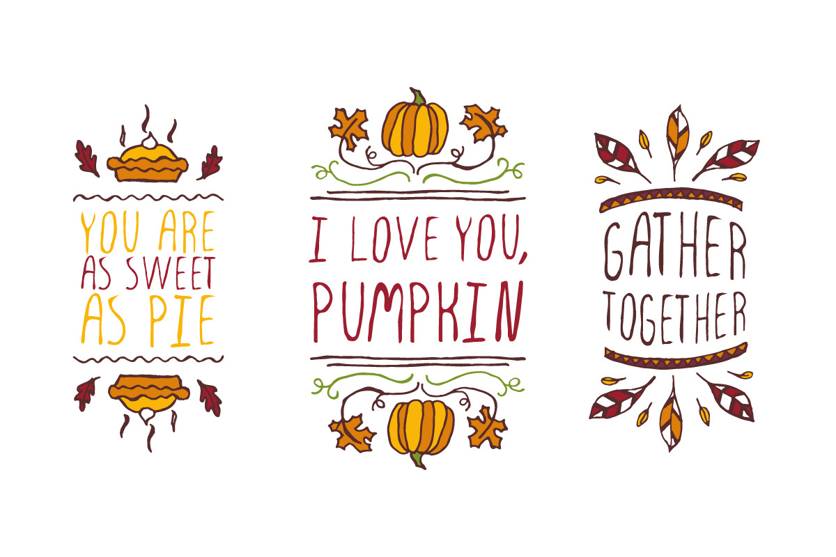 Hand-sketched Thanksgiving elements, a Decorative Illustration by AV Design (Photo 3 of 4)