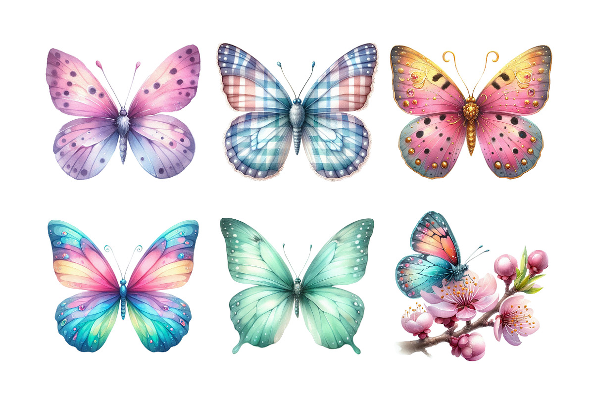 Spring Clipart Butterfly Clipart, an Illustration by Daily.Designs (Photo 4 of 5)