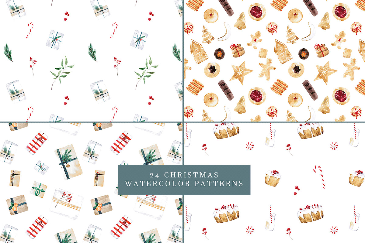 HOHOHO Christmas watercolor BUNDLE, a Seasonal Illustration by LeriaArt watercolor (Photo 21 of 24)