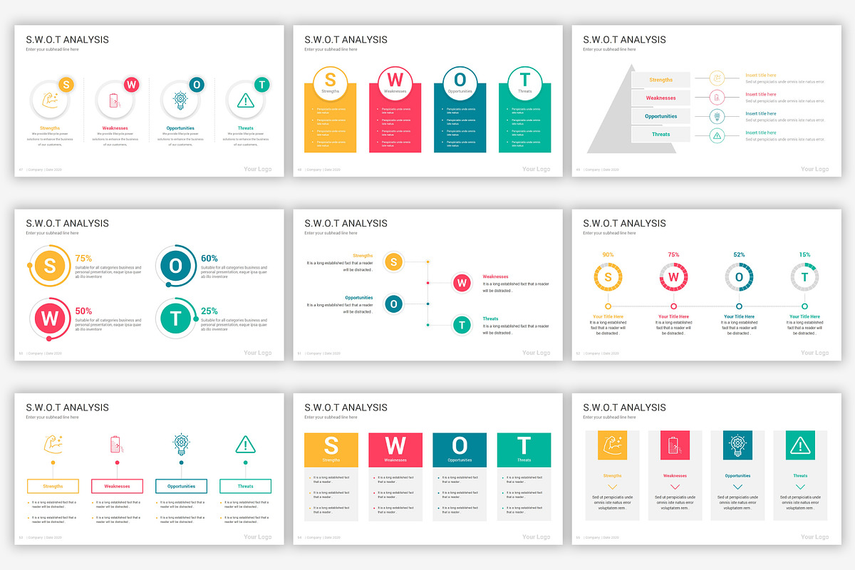 Swot analysis Google Slides Diagrams, a Presentation Template by SlideOne
