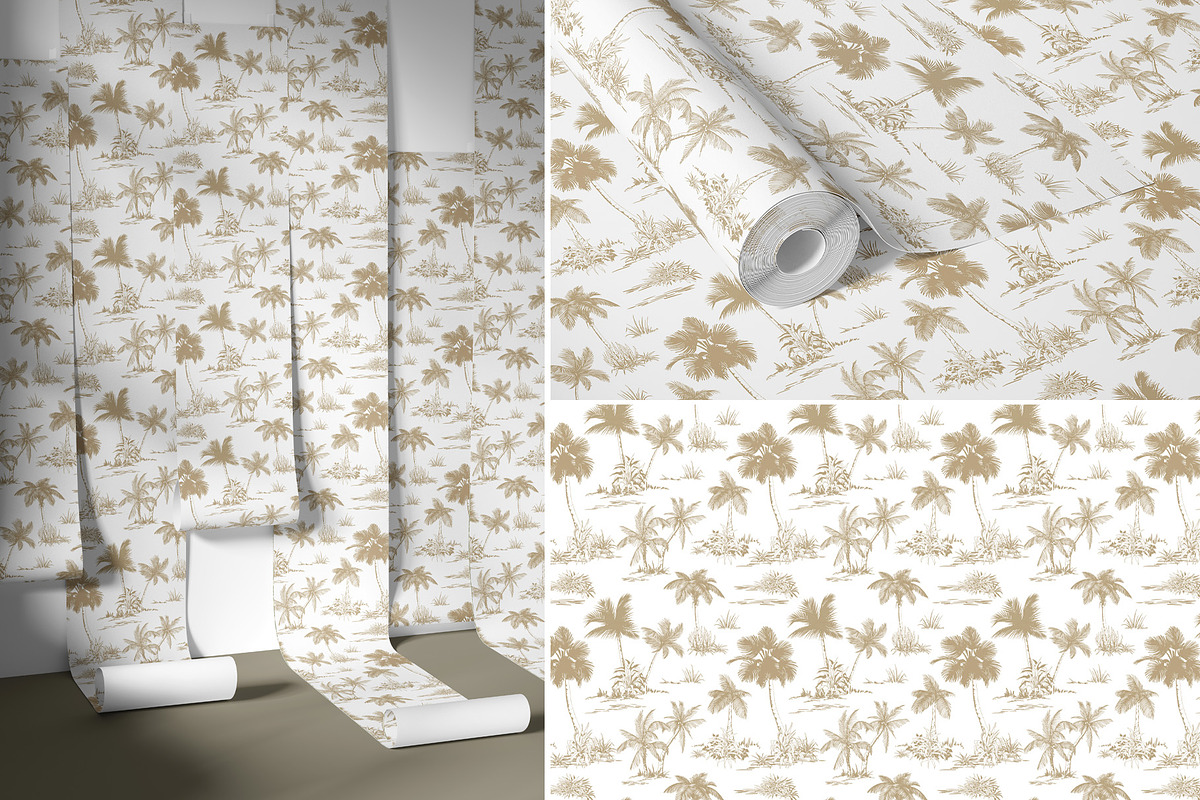 Palm Trees Pattern Collection, an Illustration by Jeanna Draw (Photo 5 of 11)