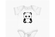 Cute Panda with Heart SVG | Kawaii V, an Illustration by TheHitShop (Thumbnail 8 of 10)