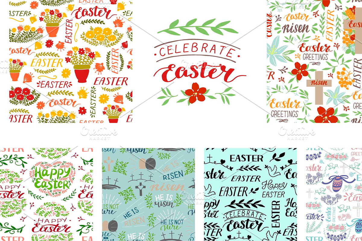 Easter Patterns Collection, a Pattern Graphic by Ola-la-la (Photo 4 of 5)