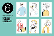 Fashion Portrait Illustrations, a Healthcare Illustration by Wingsart Studio (Thumbnail 2 of 6)