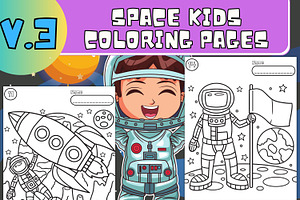 Space Astronaut Coloring Pages V.3