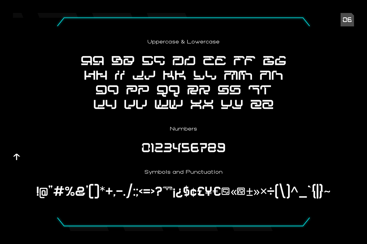 Scuedron - Modern Futuristic Font, a Symbol Font by Yktypstd (Photo 5 of 7)