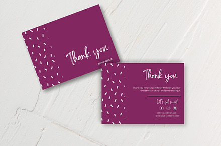 Printable Thank You Business Card, a Business Card Template by Design House