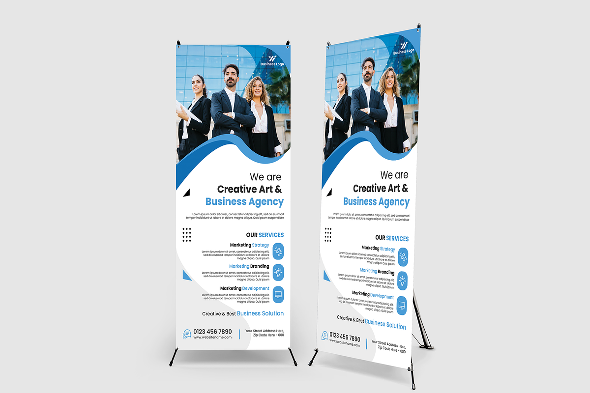 Corporate Rollup (Editable), a Poster Template by Creativpixl (Photo 2 of 4)