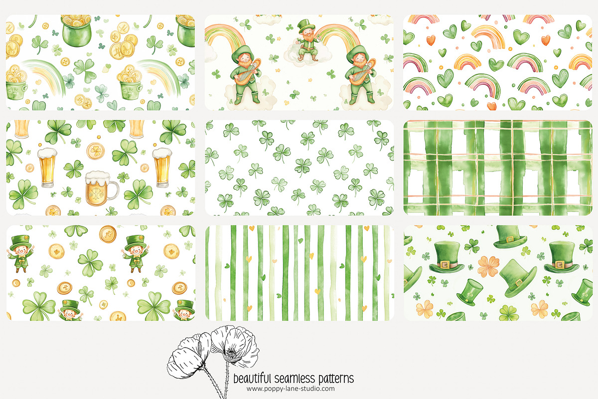 70 St Patrick's Day seamless pattern, a Pattern Graphic by Poppy Lane Studio (Photo 9 of 10)