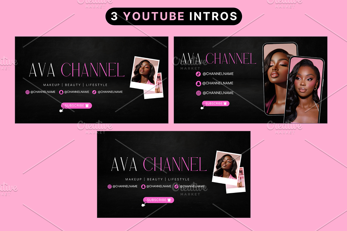 YouTube Branding Kit for Canva, a Social Media Template by Studio Eburnean (Photo 7 of 9)