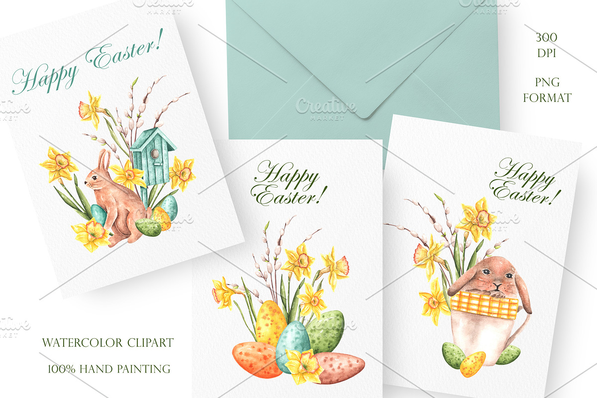 Easter traditions watercolor set., an Illustration by SabinaWatercolorArt (Photo 14 of 18)
