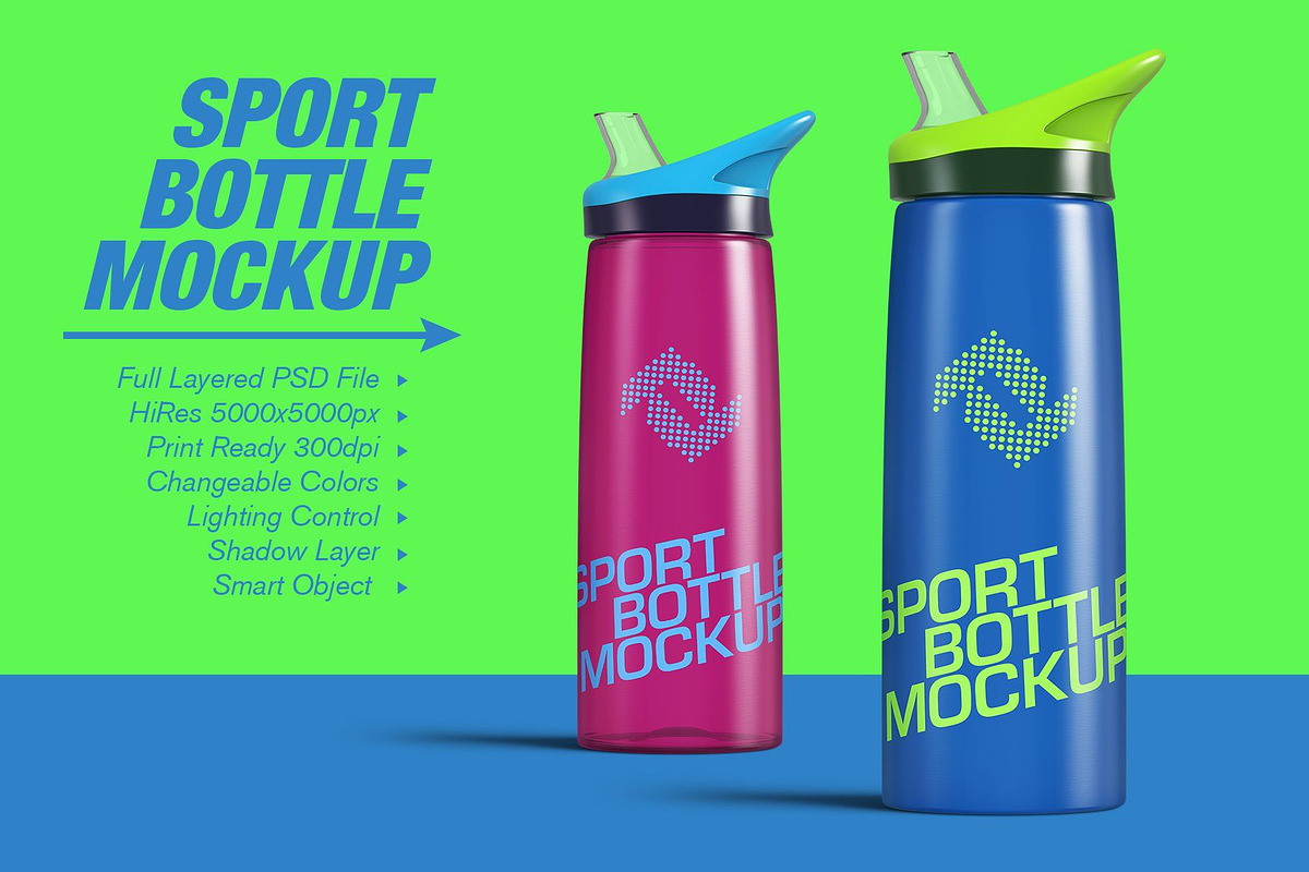 Sport Water Bottle Mockups Bundle, a Product Mockup by PSD Market (Photo 4 of 14)