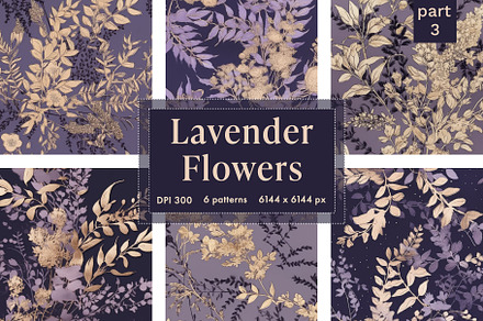 Lavender Floral Set - part 3, a Pattern Graphic by Ninterints