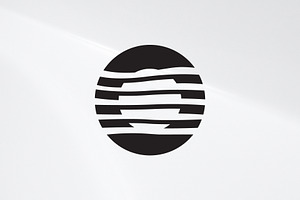 Letter O sun logo design template