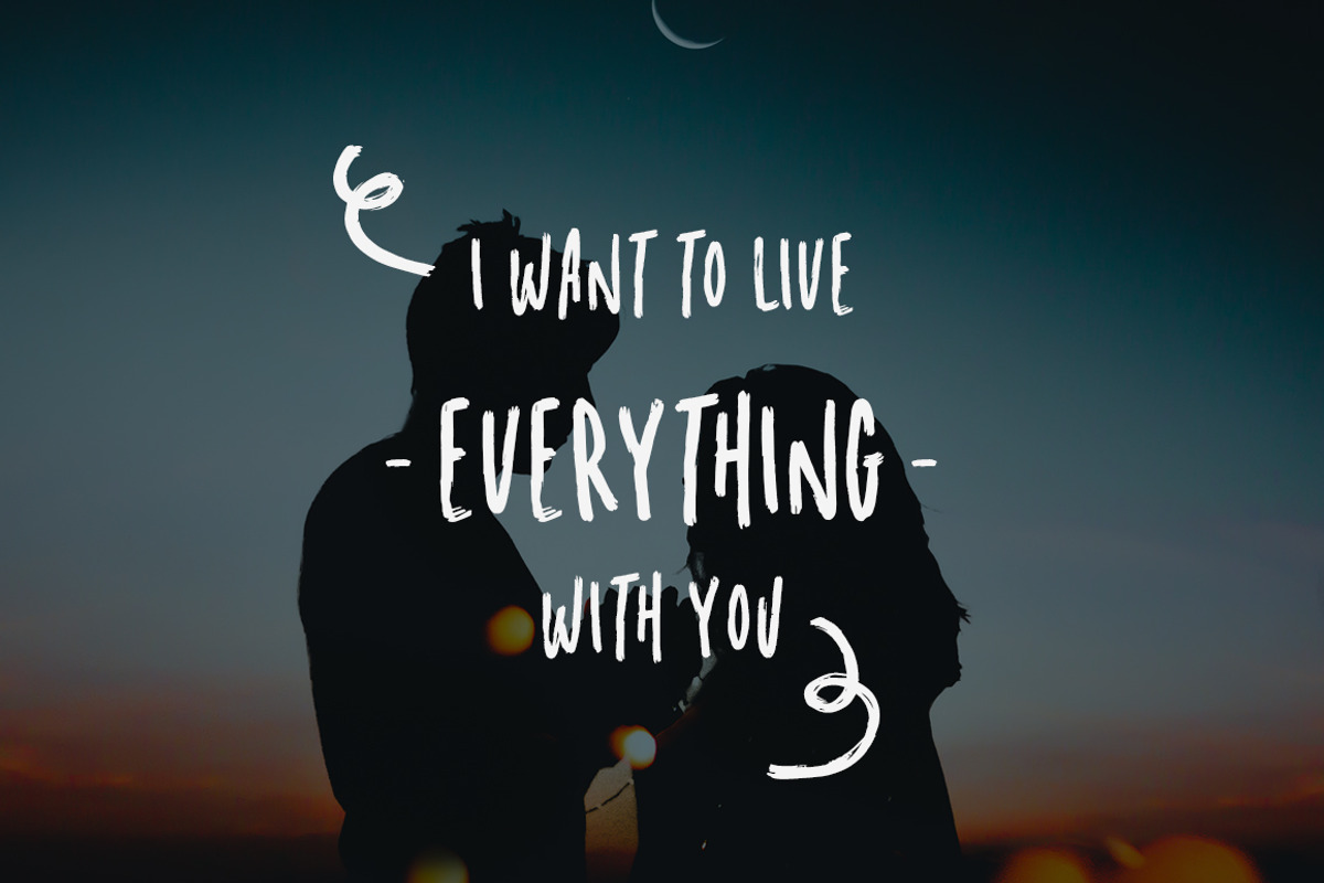 Me and you | Dry Marker font + extra preview 6