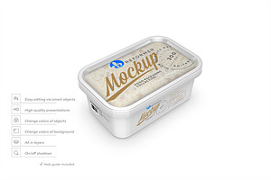 Plastic Container Mockup 400g