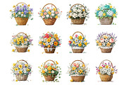 Spring Flower Basket Clipart, an Illustration by Design Market (Thumbnail 3 of 5)