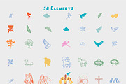 Christian Easter Clipart, Patterns, a Decorative Illustration by Anada Arty (Thumbnail 6 of 9)