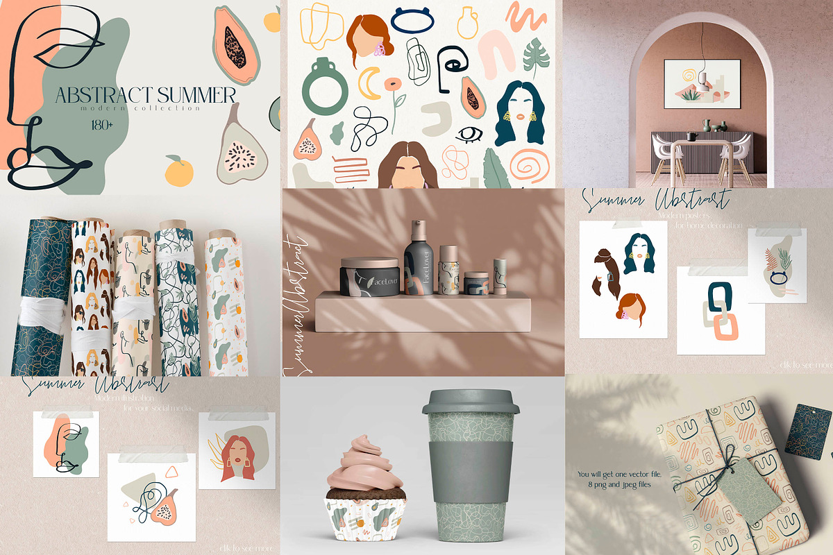 SALE! -80% ABSTRACT BUNDLE | 5 IN 1, an Illustration by Alisha Gronska (Photo 11 of 11)