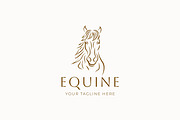 Logo Face of Horse Equine Stallion, a Branding & Logo Template by Signatoro (Thumbnail 1 of 2)