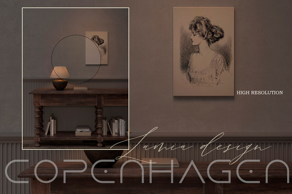 Copenhagen Frame Mockup Interior, a Household Mockup by LAMIA DESIGN (Photo 4 of 17)