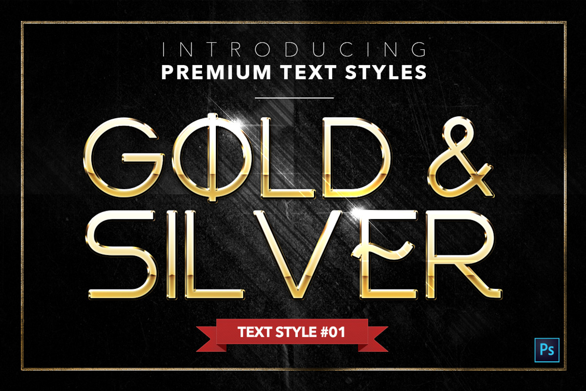 Gold & Silver #4 - 20 Text Styles, a Layer Style Add-On by Jonas Stensgaard (Photo 2 of 23)