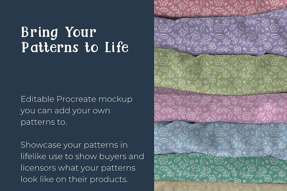Fabric Rolls Procreate Mockup, a Household Mockup by Fern & Quill (Photo 5 of 12)