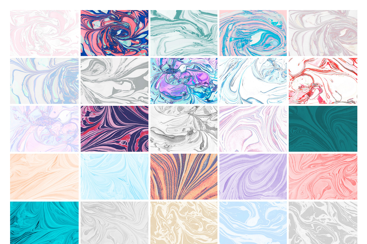 50 hand-drawn marble textures, a Texture Graphic by Uniko Studio (Photo 2 of 6)