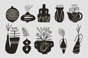 224 POTTERY CLIPART - HAND DRAWN, an Object Illustration by JuDesign (Thumbnail 15 of 25)