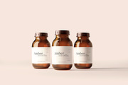 Amber Glass Jar / Bottle Mockups, a Cups & Container Mockup by pmvch (Thumbnail 4 of 10)
