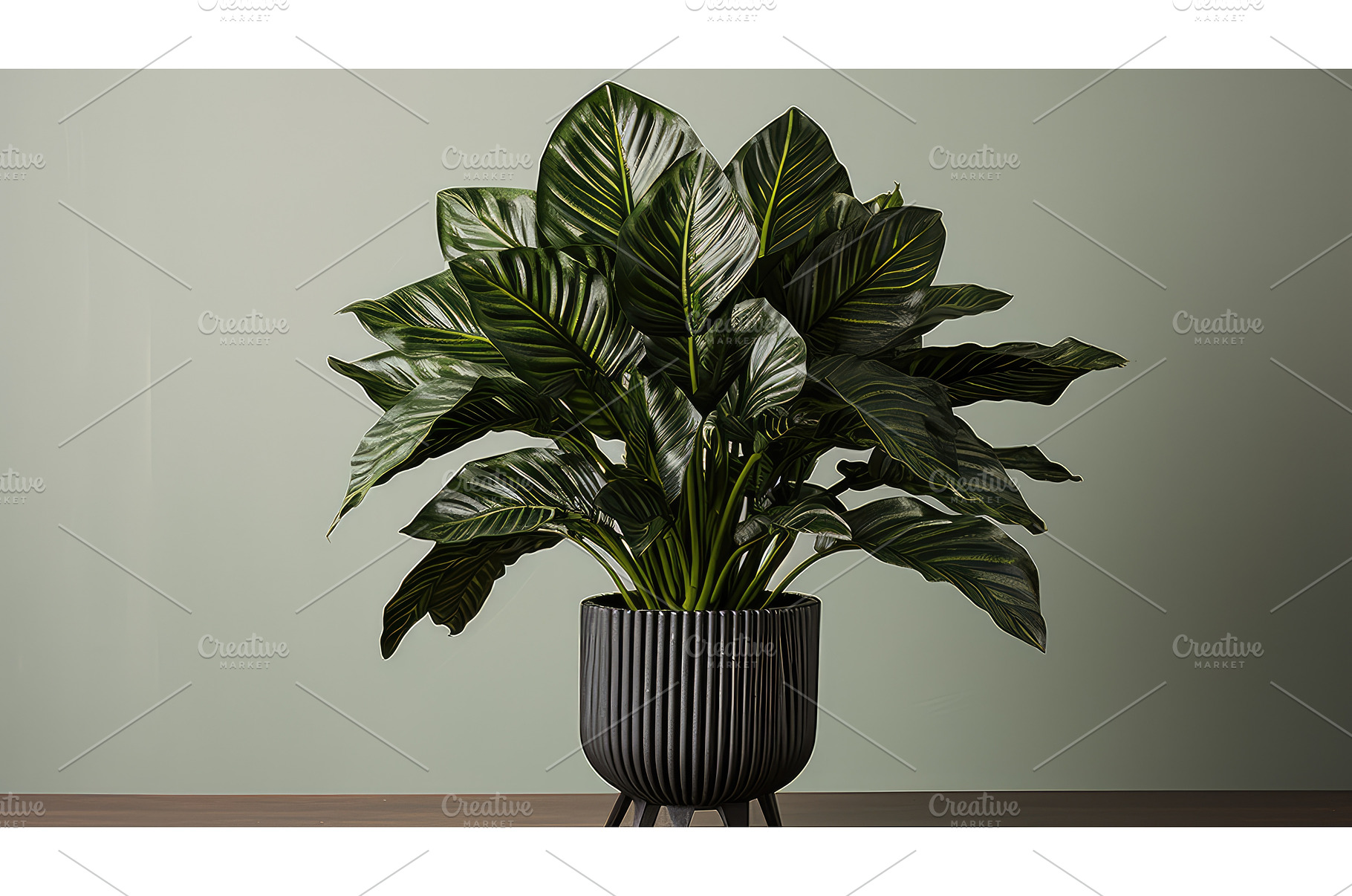 indoor cast iron plant ai generated, a Nature Photo by pikepicture