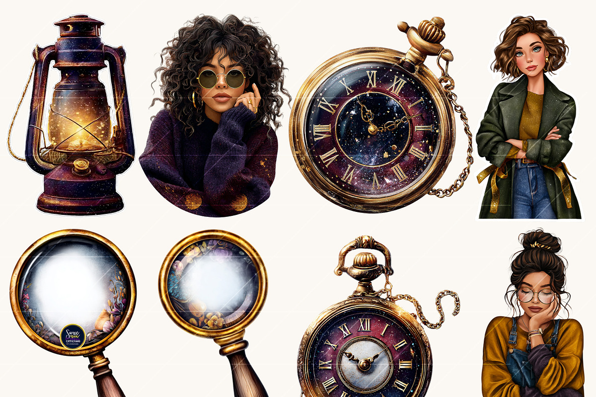 Cozy Mystery Romance Clipart, an Object Illustration by Design Scotch (Photo 3 of 9)