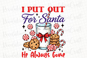 I Put Out For Santa Png, Christmas, an Illustration by OK Design (Thumbnail 1 of 4)