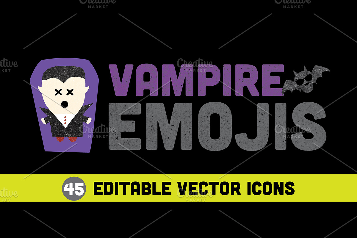 Vampire Emojis, an Emoji Icon by Kanga & Moose (Photo 1 of 4)