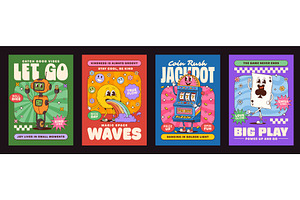 Game groovy hippie characters, a Decorative Illustration by Buch&Bee