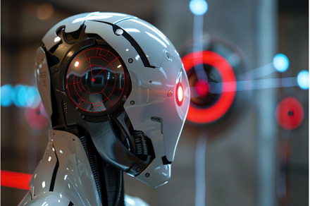 Robot scanning with head display, a Technology Photo by Ylivdesign