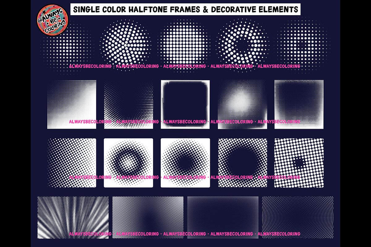 Procreate Halftone Photo Collage Set, a Brush Add-On by AlwaysBeColoring (Photo 11 of 13)