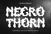 Necro Thorn - Black Metal Font, a Blackletter Font by Masyafi Studio (Thumbnail 1 of 6)