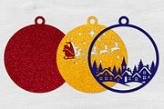 Santa Sleigh Village Ornament SVG, an Object Graphic by Libby Wishes (Thumbnail 2 of 2)