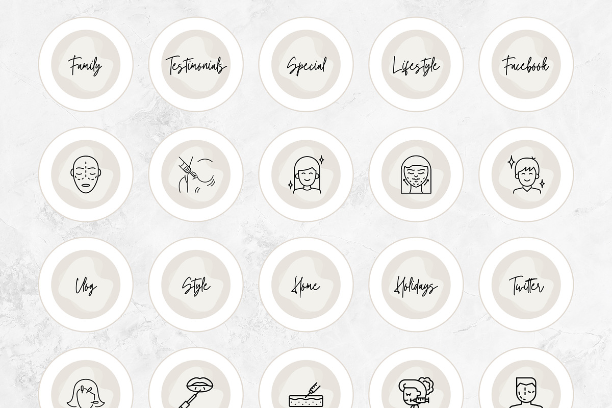 Instagram Highlight Story Covers, a Social Media Template by VeliusCreativeStudio (Photo 5 of 6)