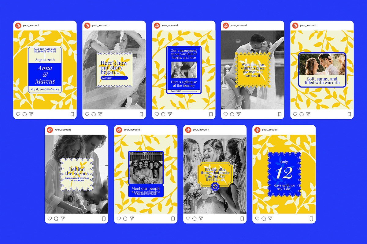 Summer Wedding Instagram Templates, a Social Media Template by Supanium Studio (Photo 4 of 5)