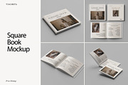 Square Book Mockup, a Books & Magazine Mockup by Tokobeta (Thumbnail 1 of 7)
