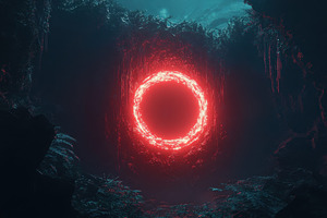 Aura emerges from portal center, a Photo by Pavel_design