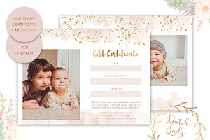 PSD Photo Gift Card Template 49